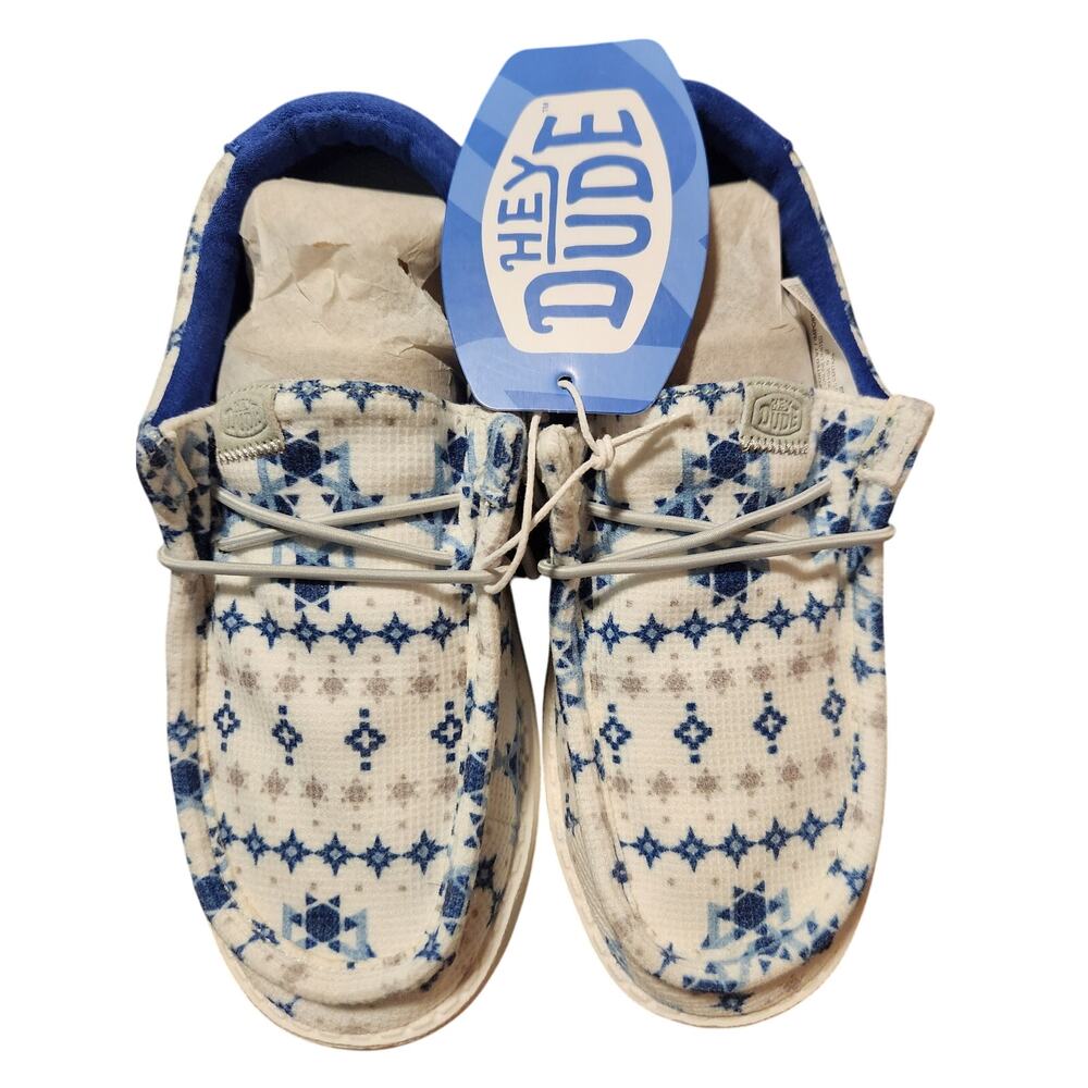 Hey Dude Wally Festival of‎ Lights Blue/WhiteYouth Size 2